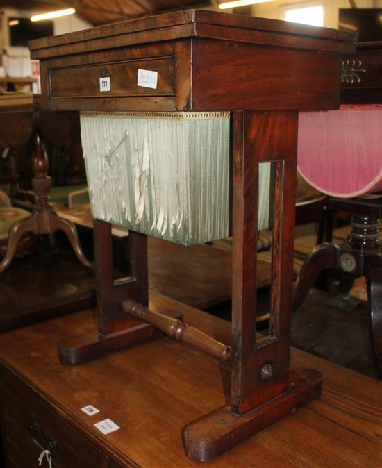 Victorian mahogany work table(-)